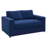 Avendale Velvet – Made in The USA with Bench Seat Cushion, Loveseat, Deep Navy