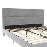 by Cosmopolitan Westerleigh Upholstered Platform Bed with Minimalist Tufted Headboard