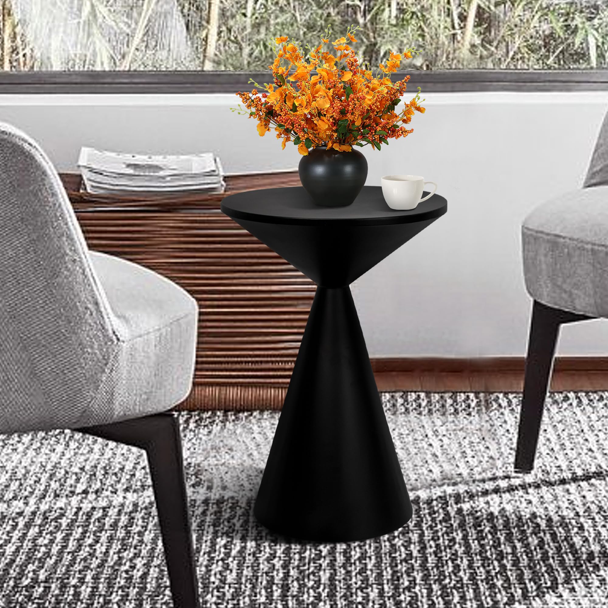 Small Drink Table, Round Martini Table, Drum End Table Side Table