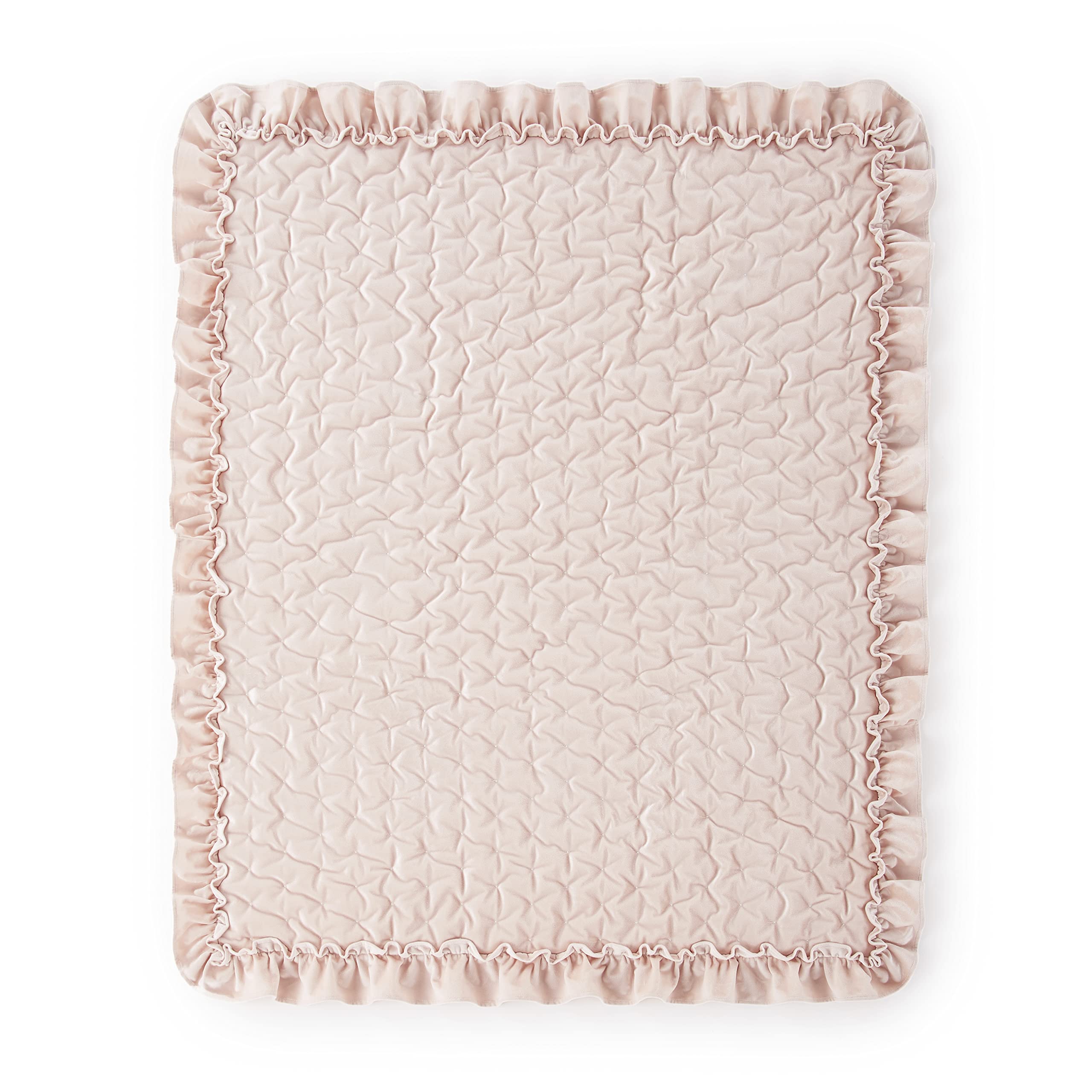 Crib Bed Set - Baby Nursery Set - Blush Velvet - Rich Velvet - 4 Piece Set Includes Quilt,