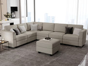 Modular Sectional Sofa Couch with Ottoman L Shape Corner Couch Sofa with Storage