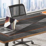 6FT Conference Table, Rectangle Meeting Table with Two-Tone Finish