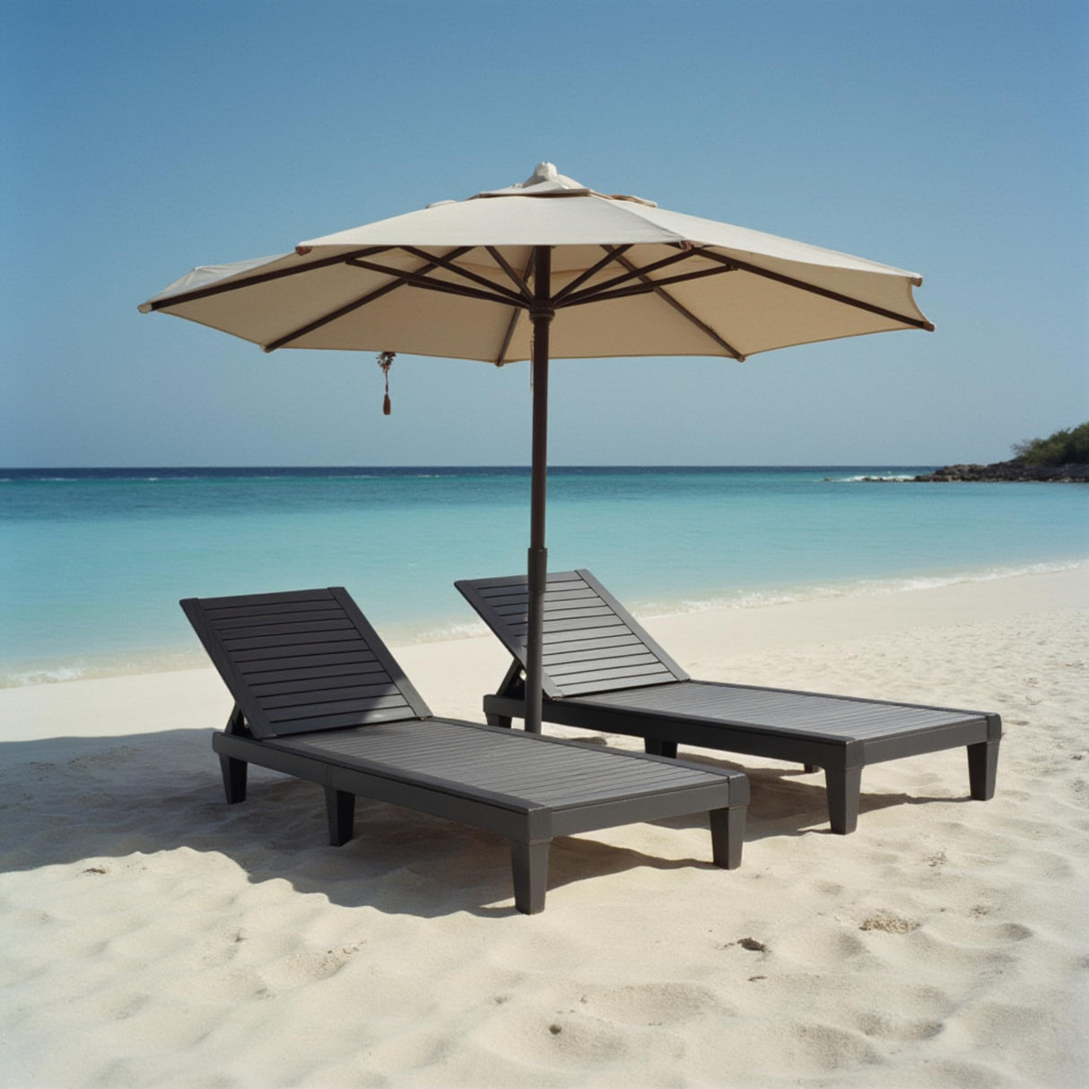 Patio Chairs - Waterproof Outdoor Chaise Lounge Chair, Set of 2 Adjustable Lawn Chairs