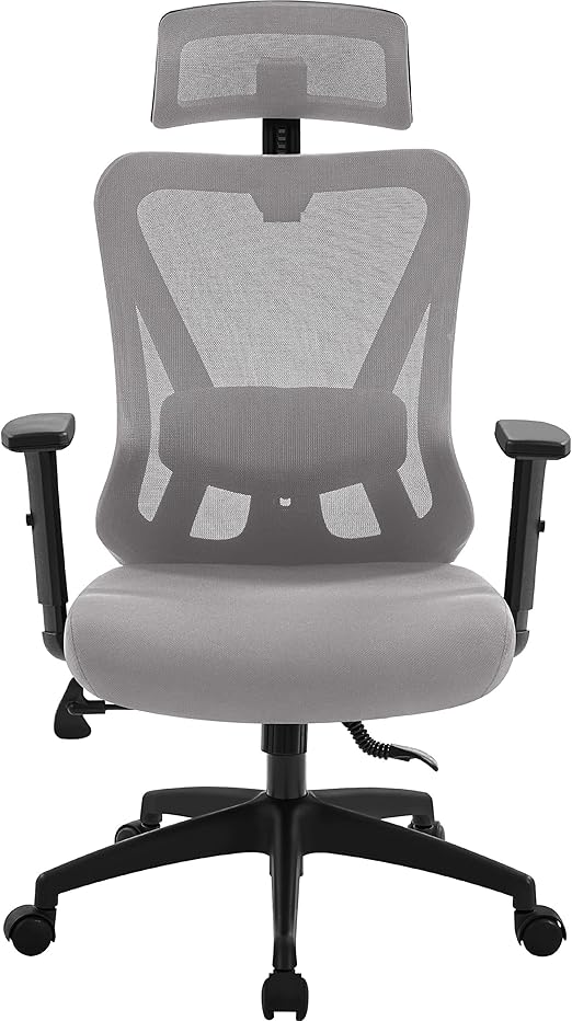 Office Desk Chair, Ergonomic Computer Desk Chair with Adjustable Headrest Armrests