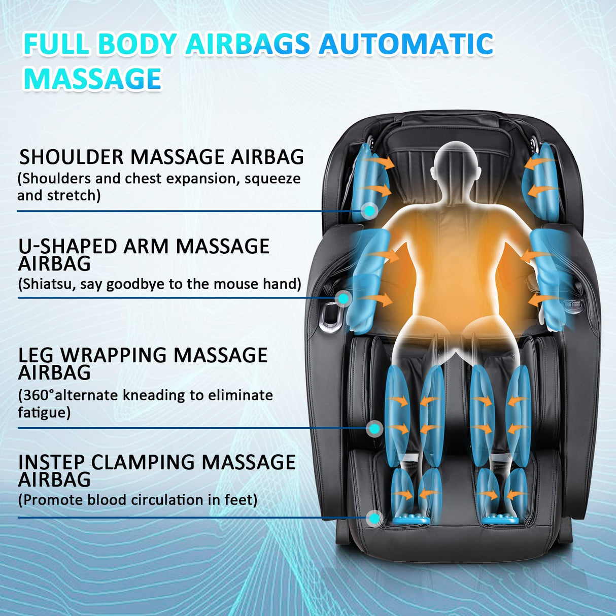 Massage Chair, Full Body Massage Chairs with Zero Gravity AI Voice Control Intelligent