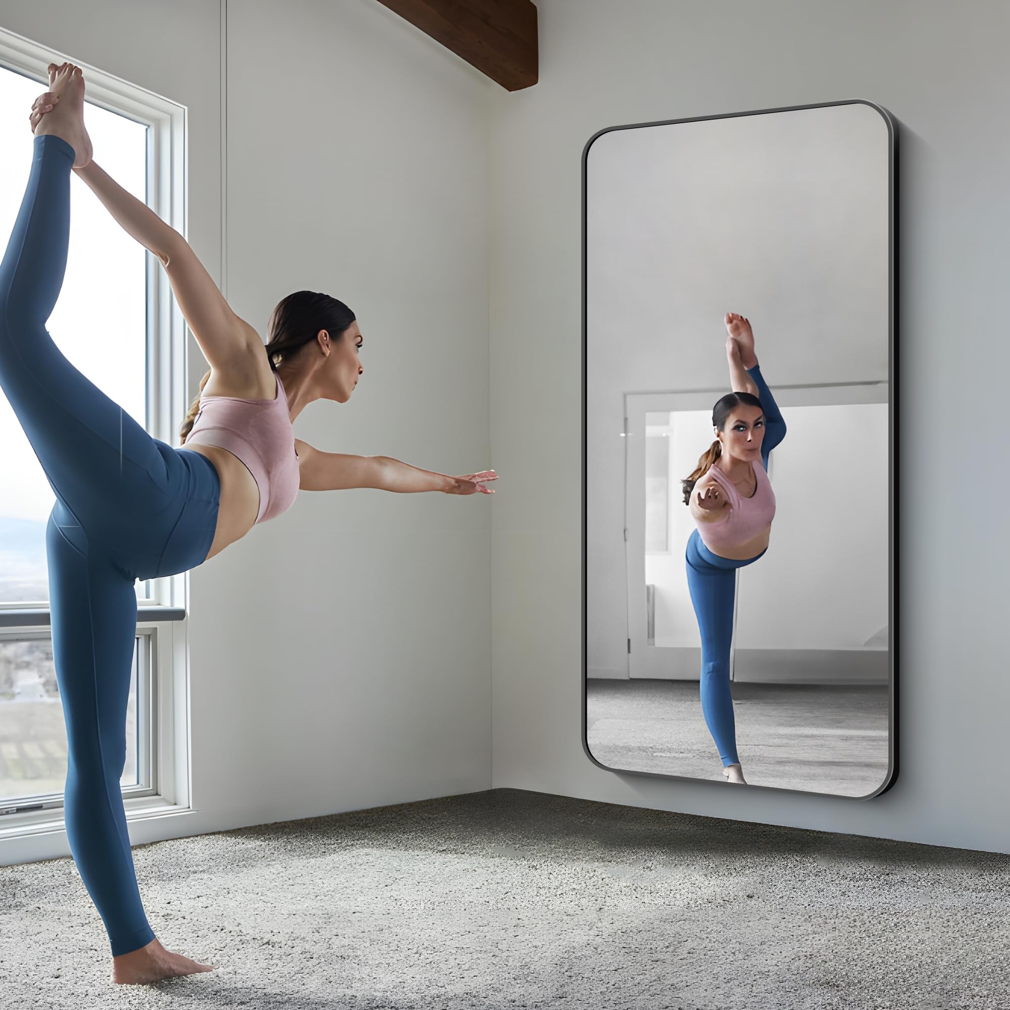Large Bathroom Mirror Inches, Black Oversized Wall Mirror