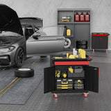 Rolling Garage Cabinets, Garage Storage Cabinet with Wheels and Workbench