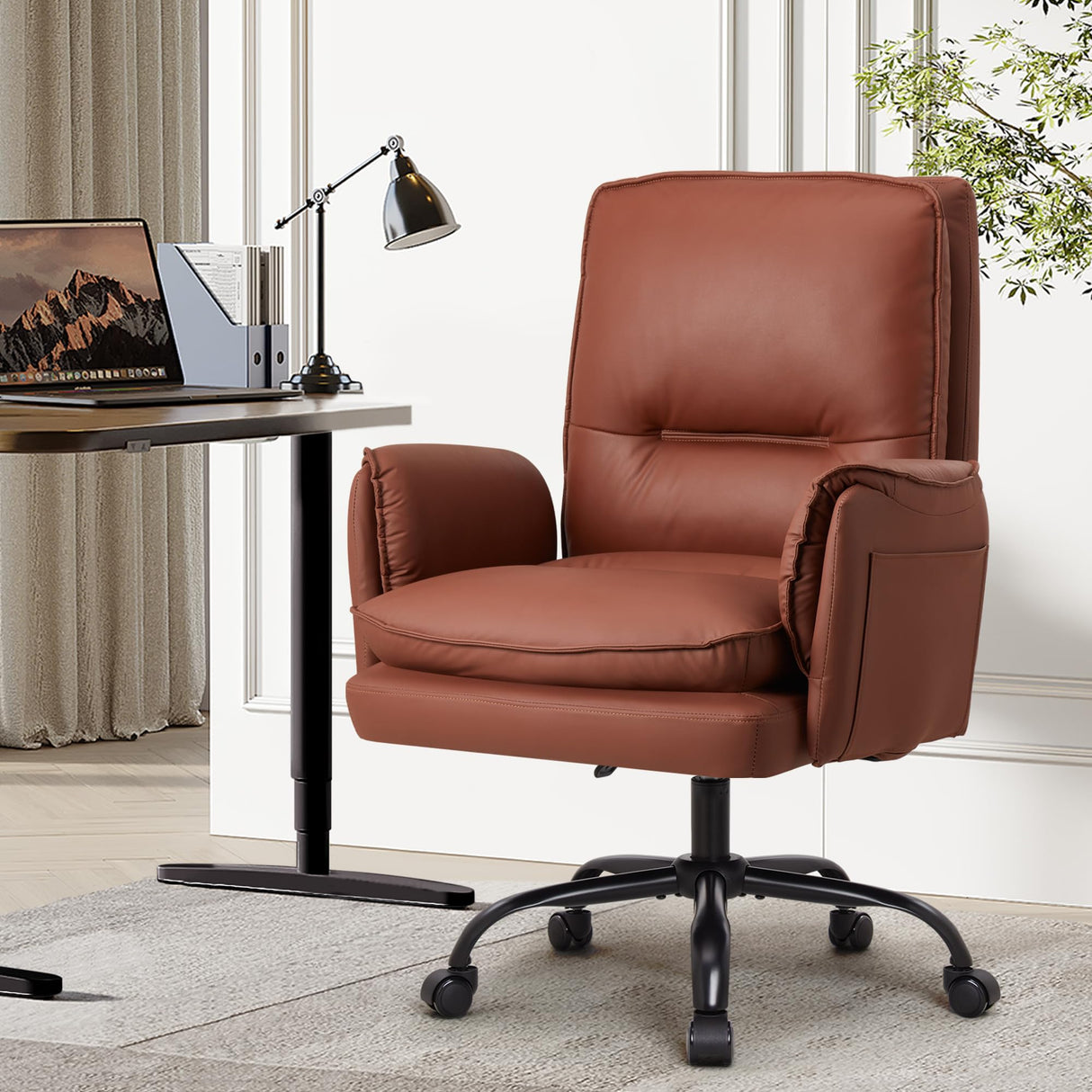 Heavy Duty Big and Tall Executive Office Chair - 400lbs Capacity