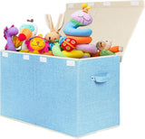 Box Chest with Lid, Collapsible Sturdy Toy Storage Organizer Boxes Bins Baskets for Kids,