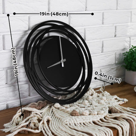 Wall Clock - 19 inches Modern Wall Clock - Decorative Wall Clocks - Silent Quartz