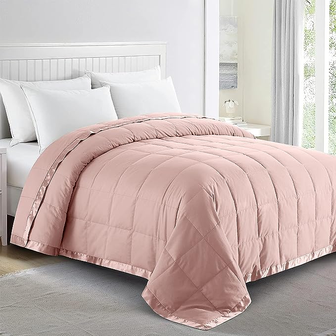 Blankets Queen Size - Soft Lightweight Down Blanket for All Seasons, Cozy Warm Luxury