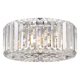 pasentel 11" Crystal Round Flush Mount Modern Close to Ceiling Light Fixture, Chrome Ceiling Lights 2-Light Hallway Light Fixtures, Crystal Ceiling Lamp for Kitchen Bathroom Entryway, XDD007-2-CH