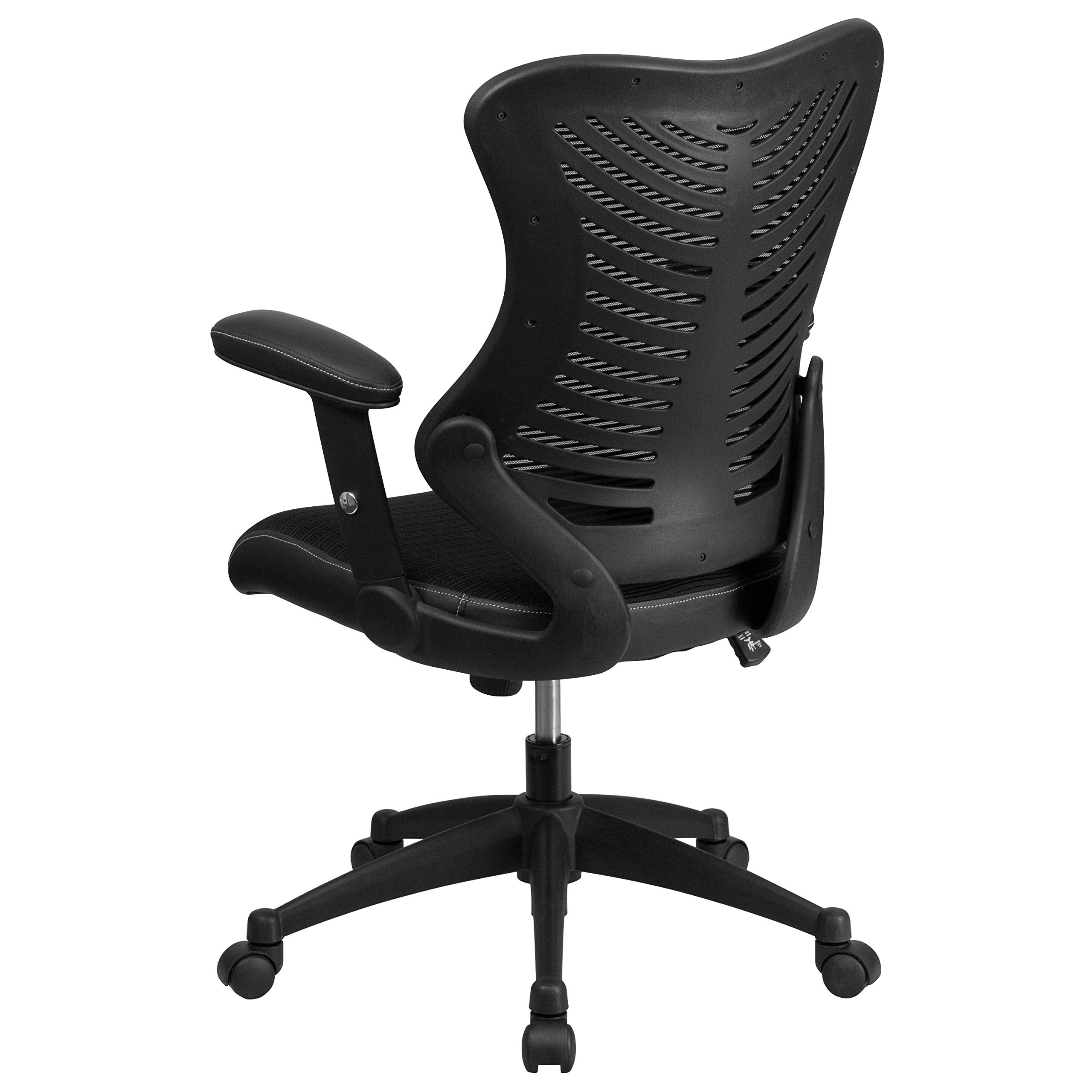 Kale High Back Designer Black Mesh Executive Swivel Ergonomic Office Chair with Adjustable