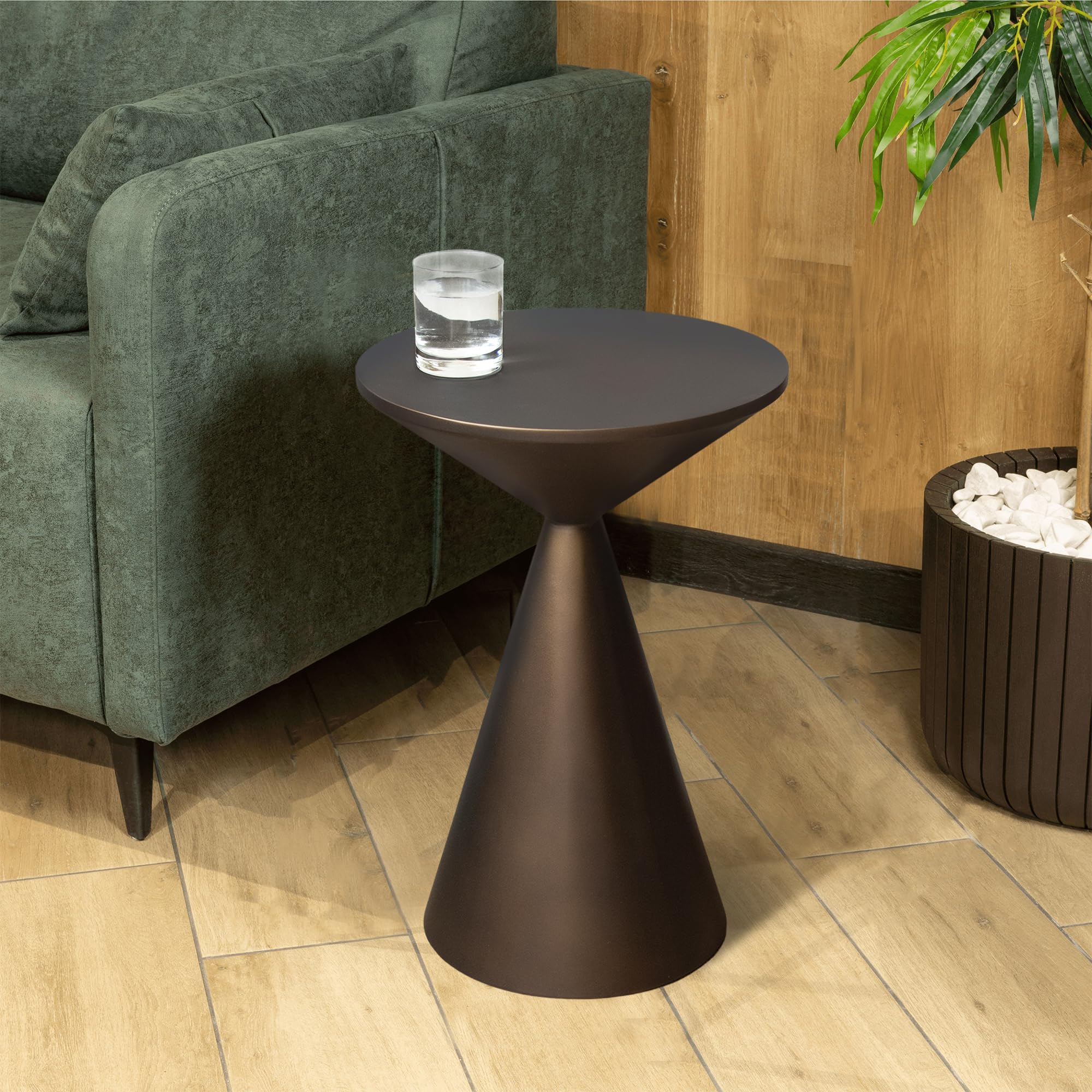 Small Drink Table, Round Martini Table, Drum End Table Side Table