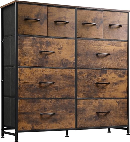 Fabric Dresser for Bedroom, Storage Drawer Unit,Dresser with 10 Deep Drawers