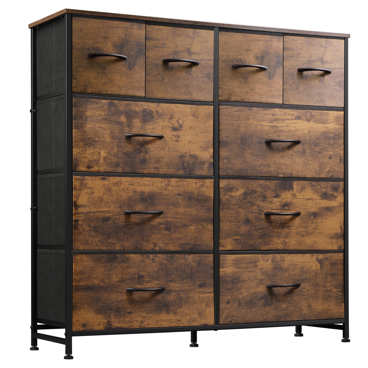 Dresser for Bedroom with 10 Drawers, Wide Fabric Dresser for Storage and Organization