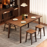 47.2" Solid Vintage Dining Table, Rectangular Wooden Table for Kitchen for 4 or 6
