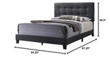 Mapes Tufted Upholstered Bed Charcoal, Queen