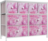 Fabric Dresser for Kids Bedroom - Chest of 8 Drawers, Storage Tower, Clothing Organizer,