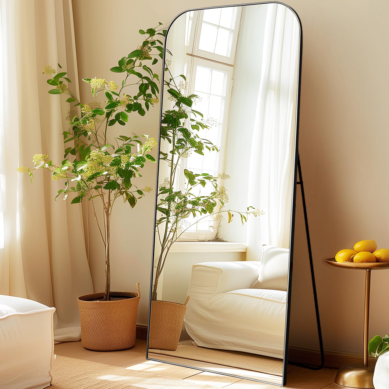 Mirror Freestanding Arched Floor Standing Mirror Full Body Mirror