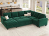 Modular Sectional Sleeper Sofa with Pull Out Bed U Shaped Sectional Sofa Couch