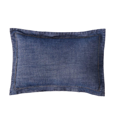 100% Cotton Washed Denim Decorative Throw Pillow Covers Dark Blue Cushion Covers