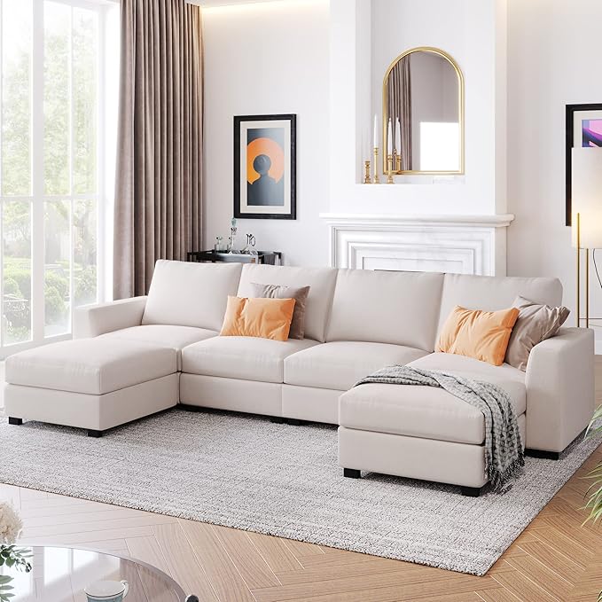 Sectional Sofa Modern Couch L-Shape Sectional Sofa Sleeper Comfy Upholstered