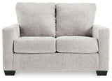 Rannis Coastal 2-in-1 Sofa Sleeper with Folding Gel Memory Foam Mattress, Twin, White