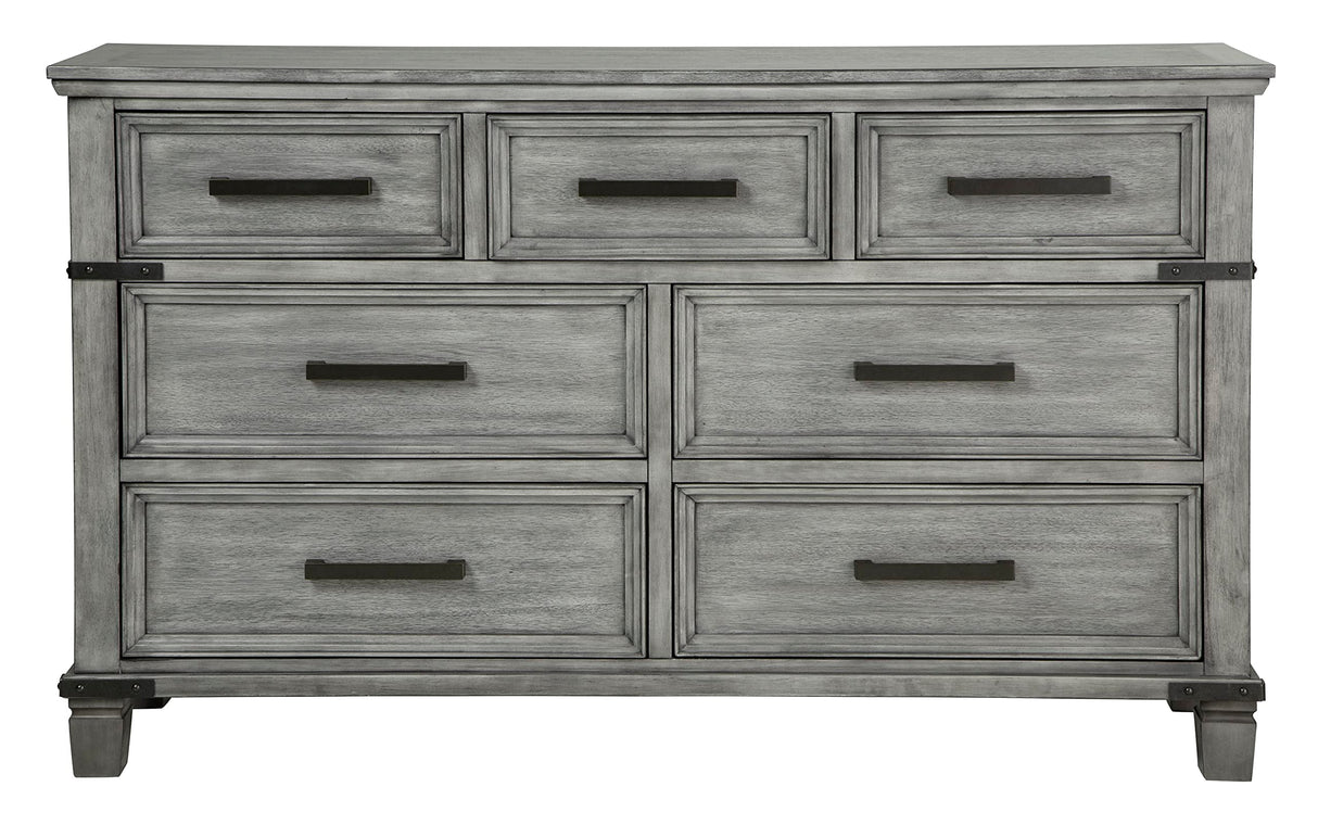 Russelyn Rustic Dresser with 7 Drawers, Gray