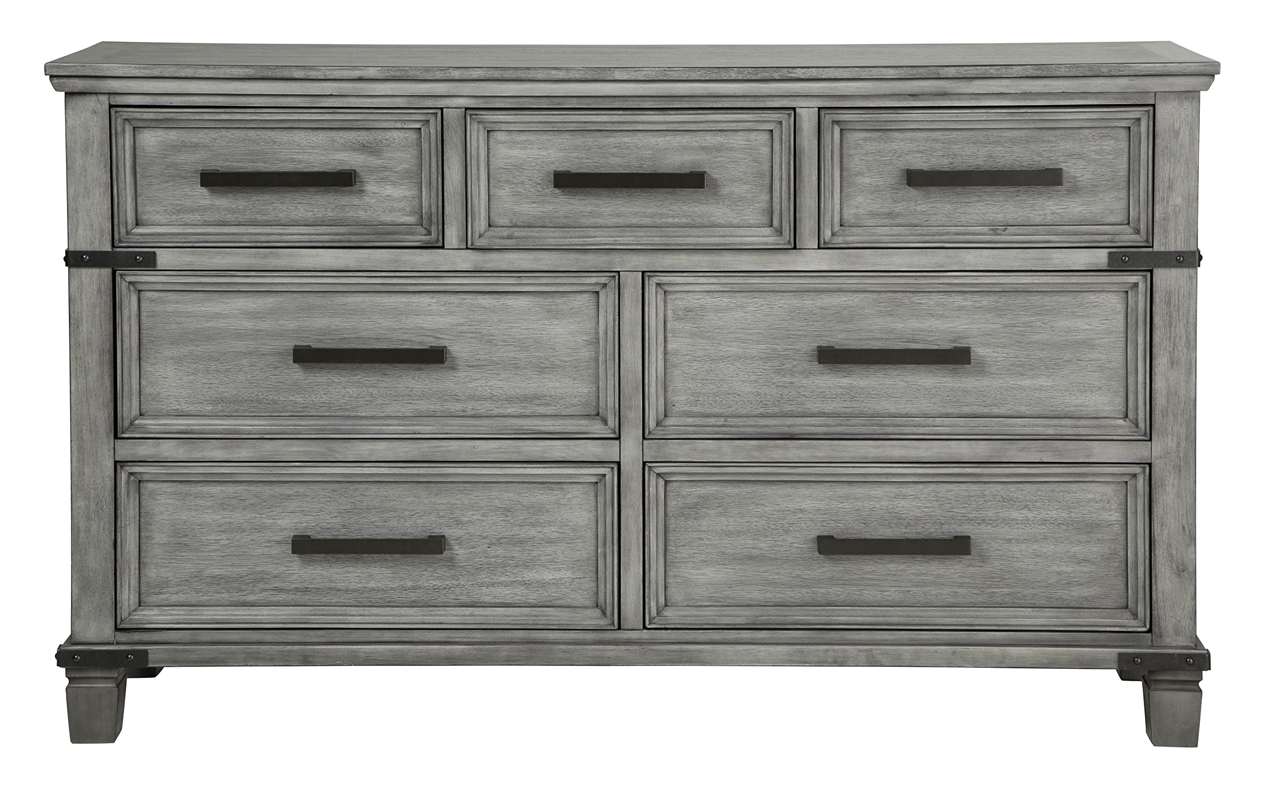 Russelyn Rustic Dresser with 7 Drawers, Gray