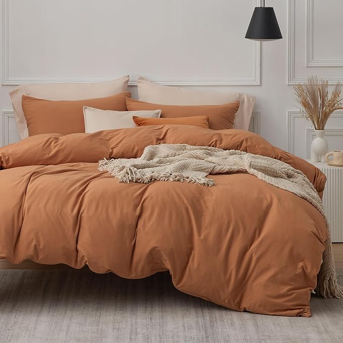 Jersey Knit Cotton Duvet Cover, Ultra Soft T-Shirt Cotton Comforter Cover King Size