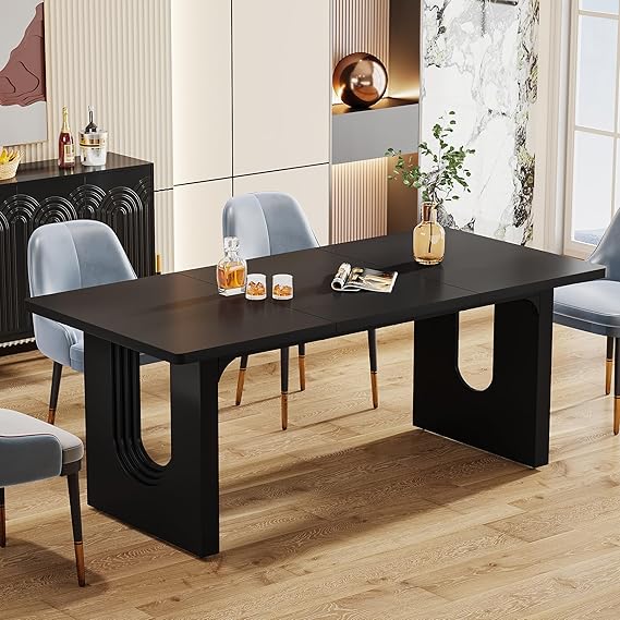71" Modern Rectangular Dining Table for 6-8 People