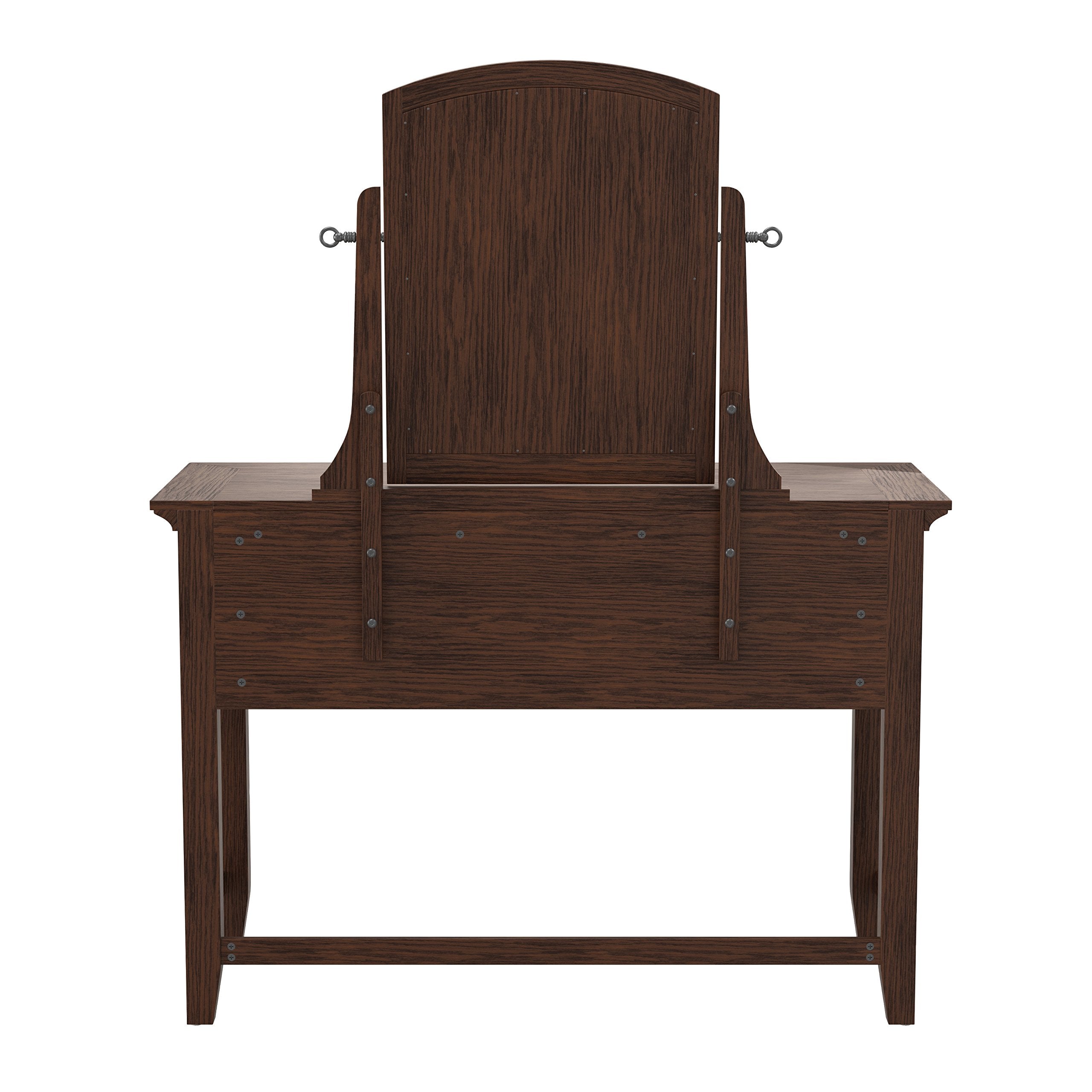 OSP Home Furnishings Modern Mission Vintage Oak Vanity with Mirror