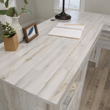 Dakota Pass L-Desk, L: 59.09" x W: 59.72" x H: 30.00", White Off-White