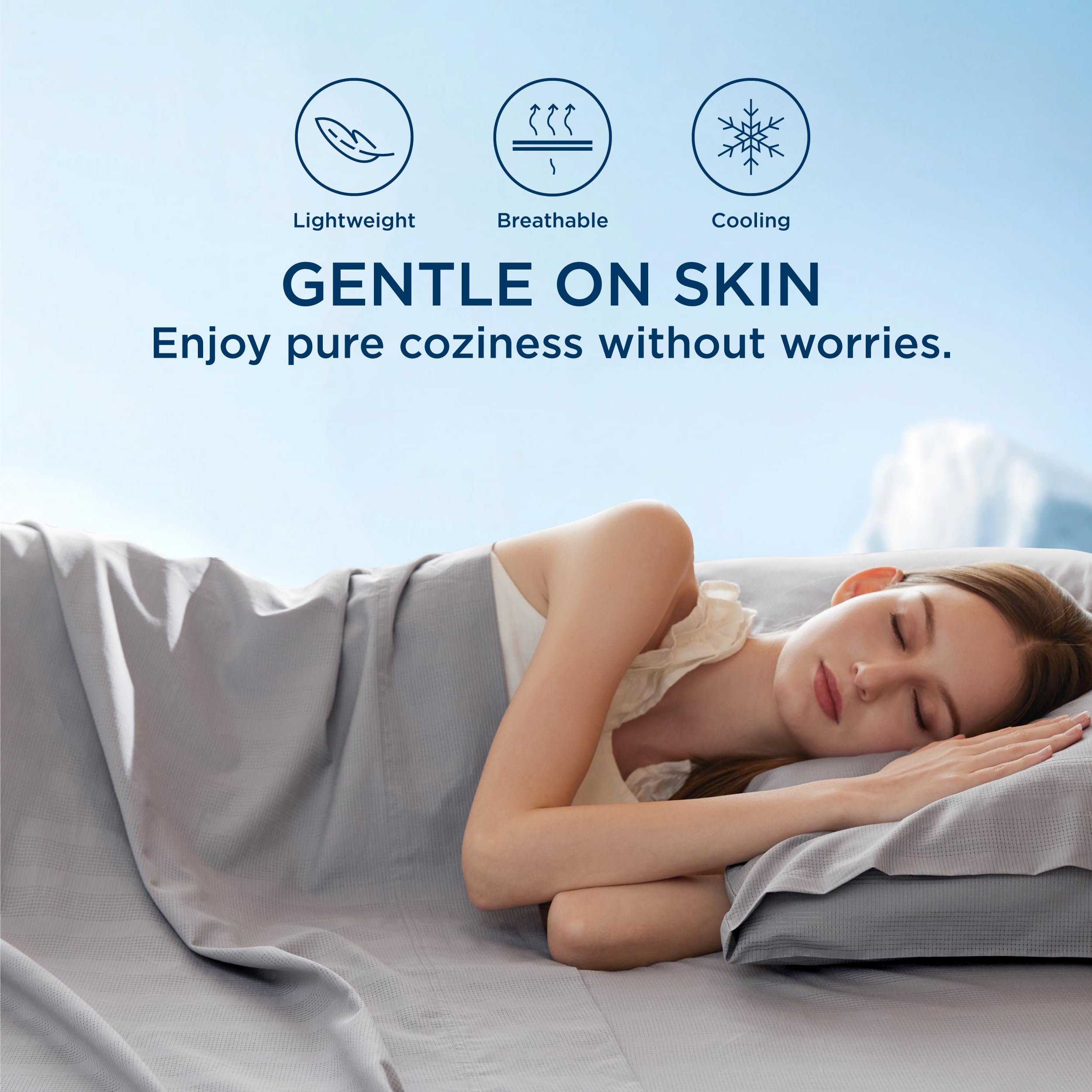 Cooling Sheets for Hot Sleeper, Lyocell Cotton Queen Size Sheets, Temperature Regulating