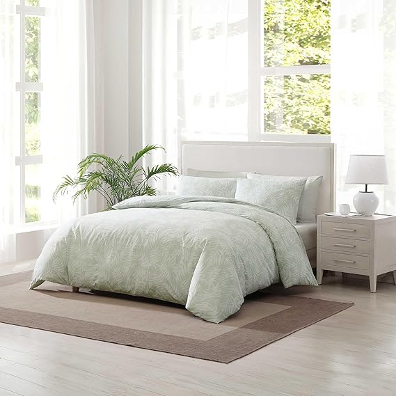 King Comforter Set - Art of Palms Blue with Matching Shams