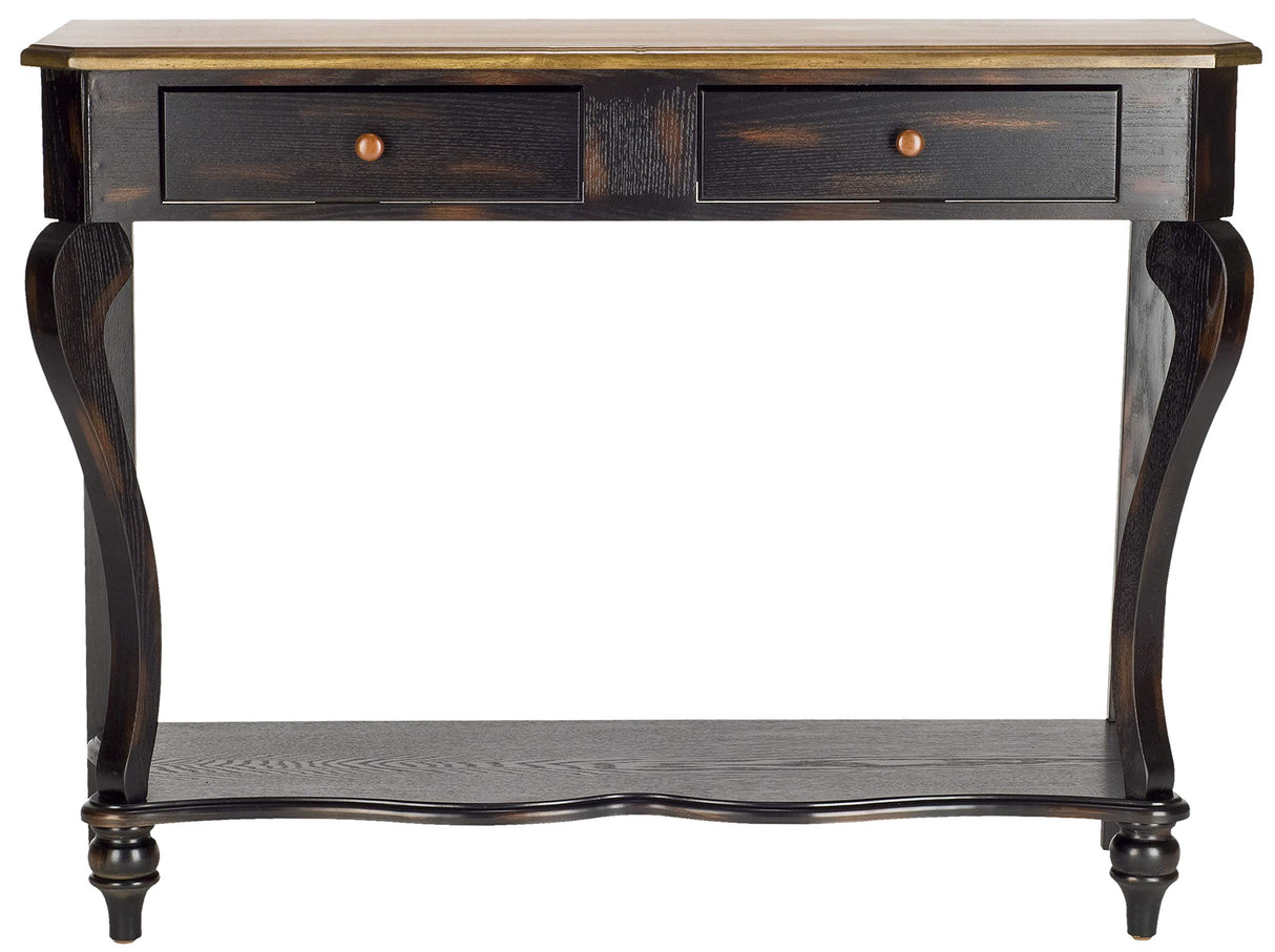 American Homes Collection Concord Classical Dark Brown Console Table