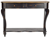 American Homes Collection Concord Classical Dark Brown Console Table