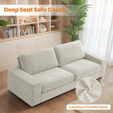 88.58" Modern Sofa 3 Seats Couch for Living Room, Chenille Oversized Loveseat Sofa