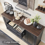 Sideboard Buffet Cabinet with Storage, 58'' Large Coffee Bar Stroage Cabinet