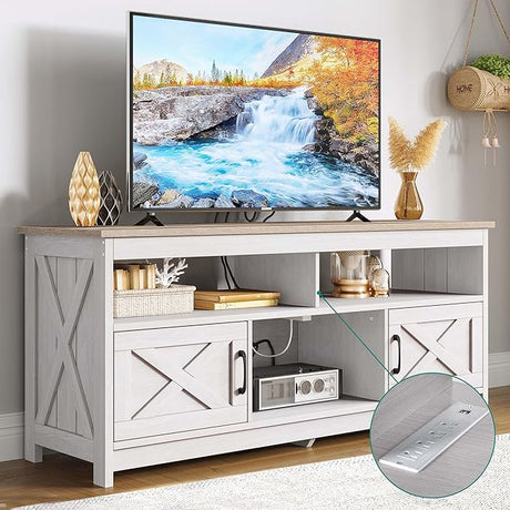 Farmhouse TV Stand for 65 Inch Television Stand, Entertainment Center