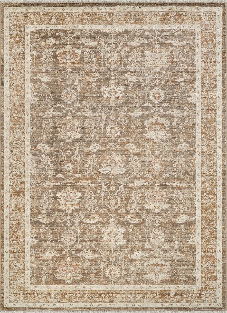 Oriental Vintage Area Rug 8'x10' Brown Rectangle for Living Room & Bedroom