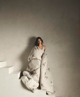 Calvin Klein - King Comforter Set, Soft Cotton Bedding, Floral Home Decor (Aquarelle Floral Grey, King)