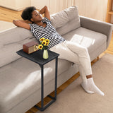 C Shaped End Table, C Tables for Couch, Snack Side Table for Sofa, Couch Tables That Slide Under,