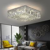 Lights Gold Crystal Flush Mount Ceiling Light Fixtures,Elegant Crystal Chandelier Pendant