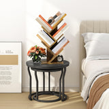 4-Tier Tree Bookshelf – Space-Saving Wooden Bookcase for Modern Storage