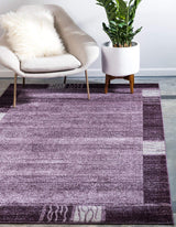 Del Mar Collection Area Rug - Sarah (9' x 12' Rectangle, Violet/ Purple)