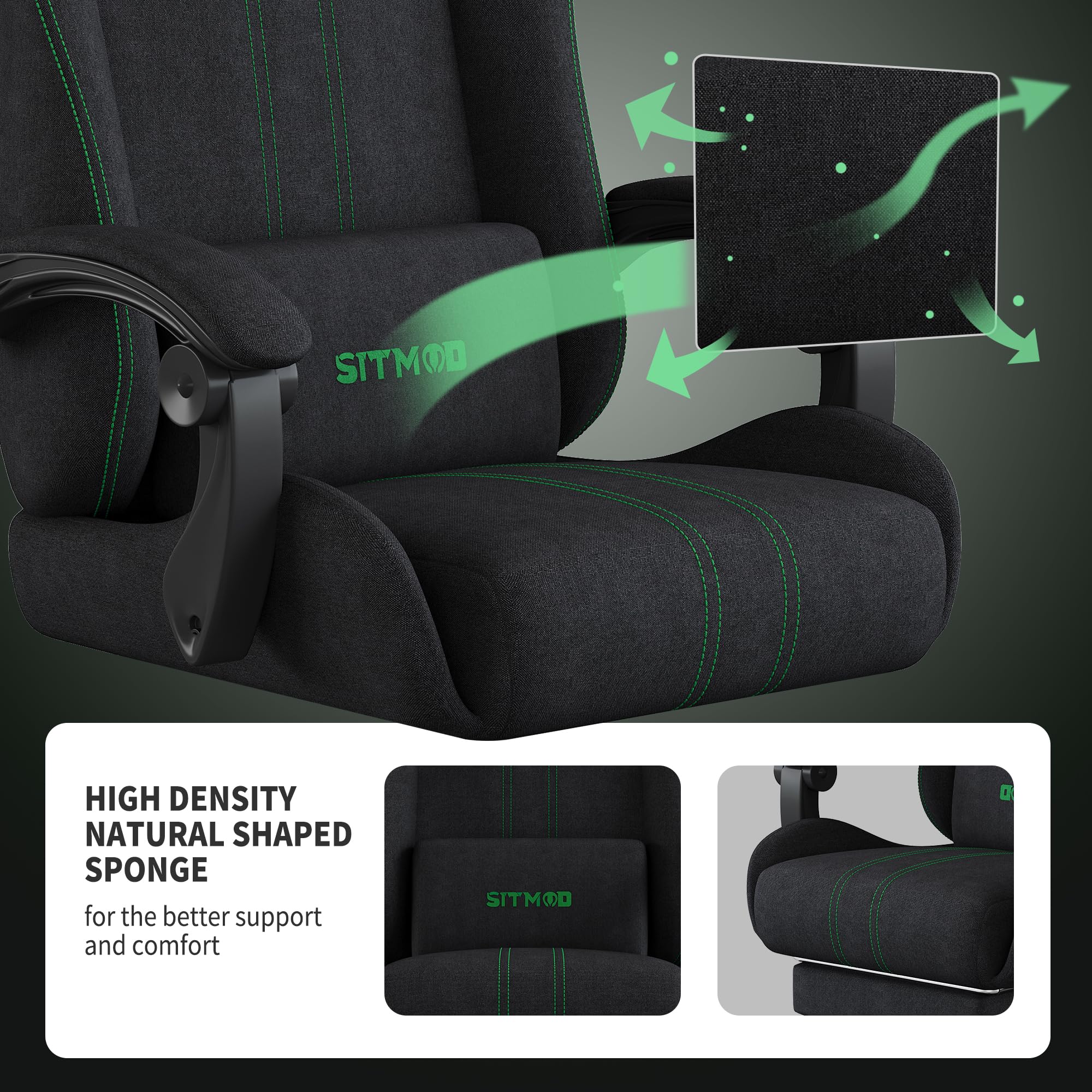 Gaming Chair Computer Chair Breathable Fabric Office Chair Cloth