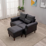 Convertible Sectional Sofa Couch, 2 and 3 Seat L Shaped Sofa with Armrest Small Couch Ottoman