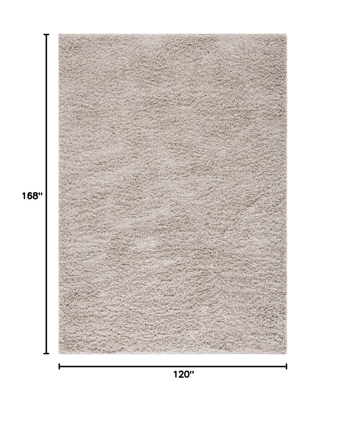 Safavieh Venus Shag Collection Area Rug - 10' x 14', Taupe, Solid Design, Non-Shedding & Easy Care, 1.8-inch Thick Ideal for High Traffic Areas in Living Room, Bedroom (VNS520E)